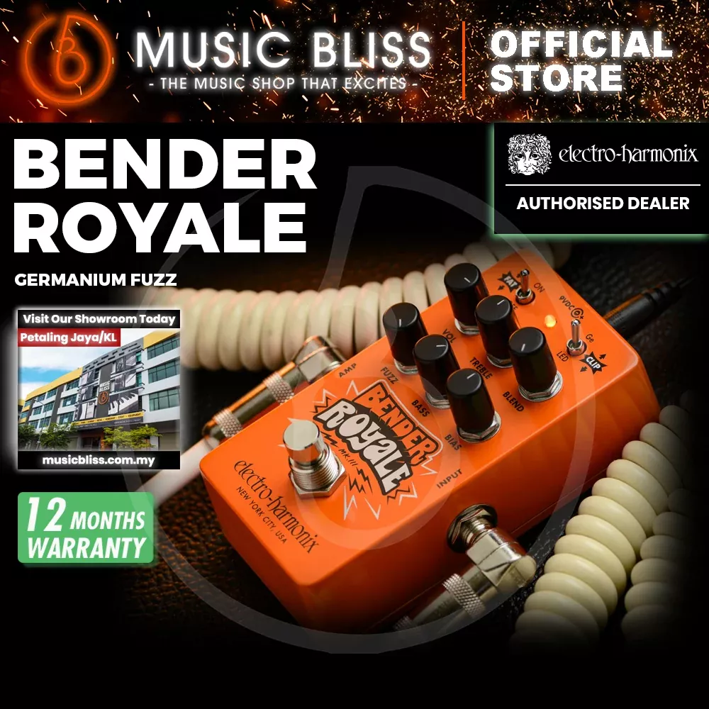 Electro Harmonix Bender Royale Germanium Fuzz Pedal – Orange