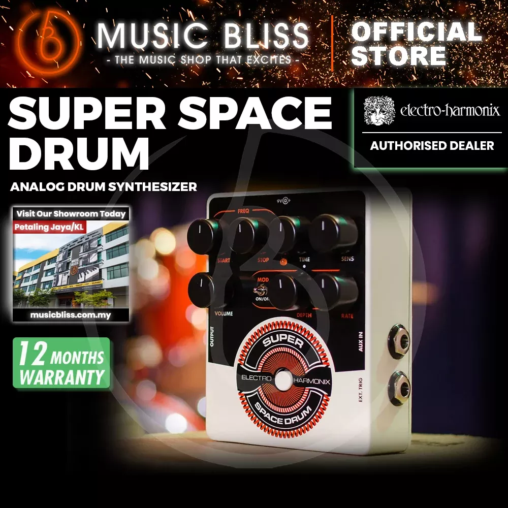 Electro Harmonix Super Space Drum Analog Drum Synth Guitar Effects Pedal