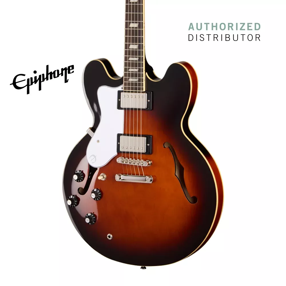 Epiphone Bonehead Riviera Left-handed Electric Guitar – Dark Tobacco Sunburst