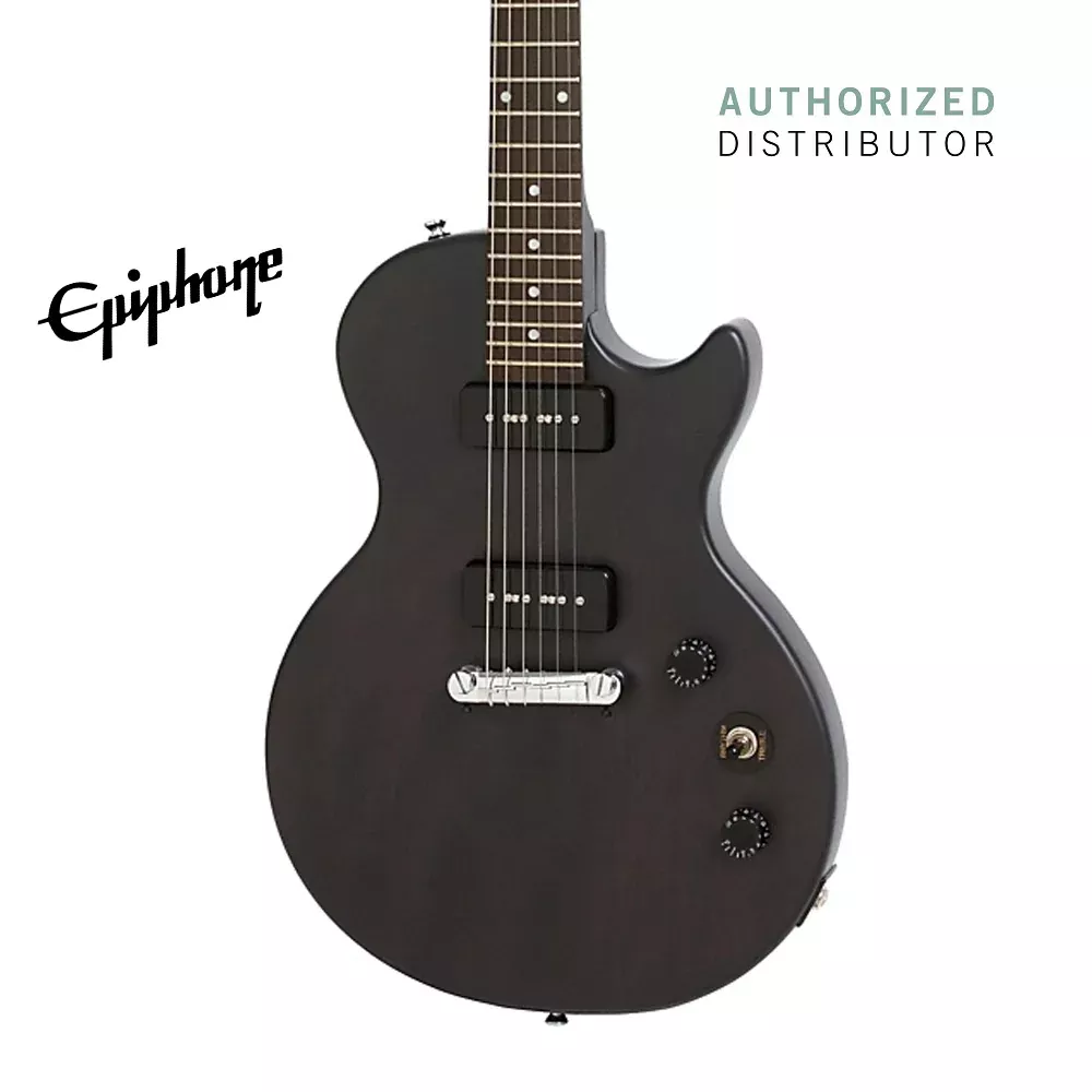 Epiphone Ltd Ed Les Paul Special-I P90 Best Beginner Electric Guitar – Worn Ebony