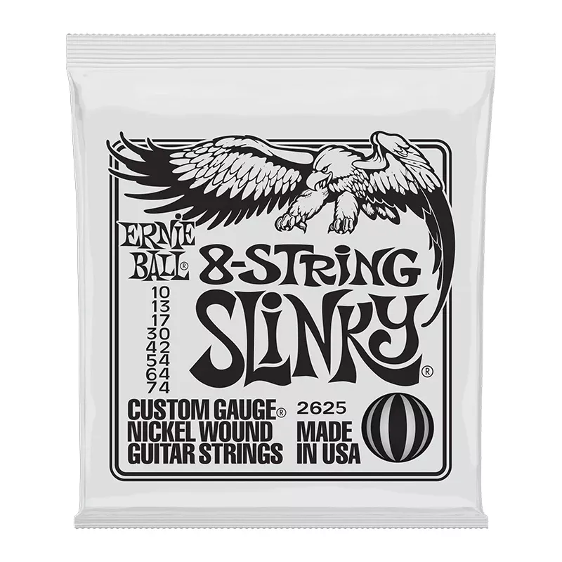 Ernie Ball 8-String Slinky Electric Guitar Strings - Nickel Wound (10-74)