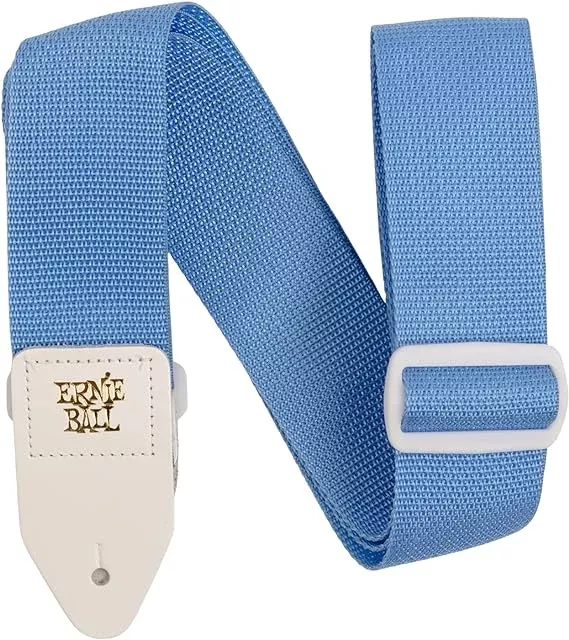 Ernie Ball Polypro Guitar Or Bass Strap in Soft Blue & White