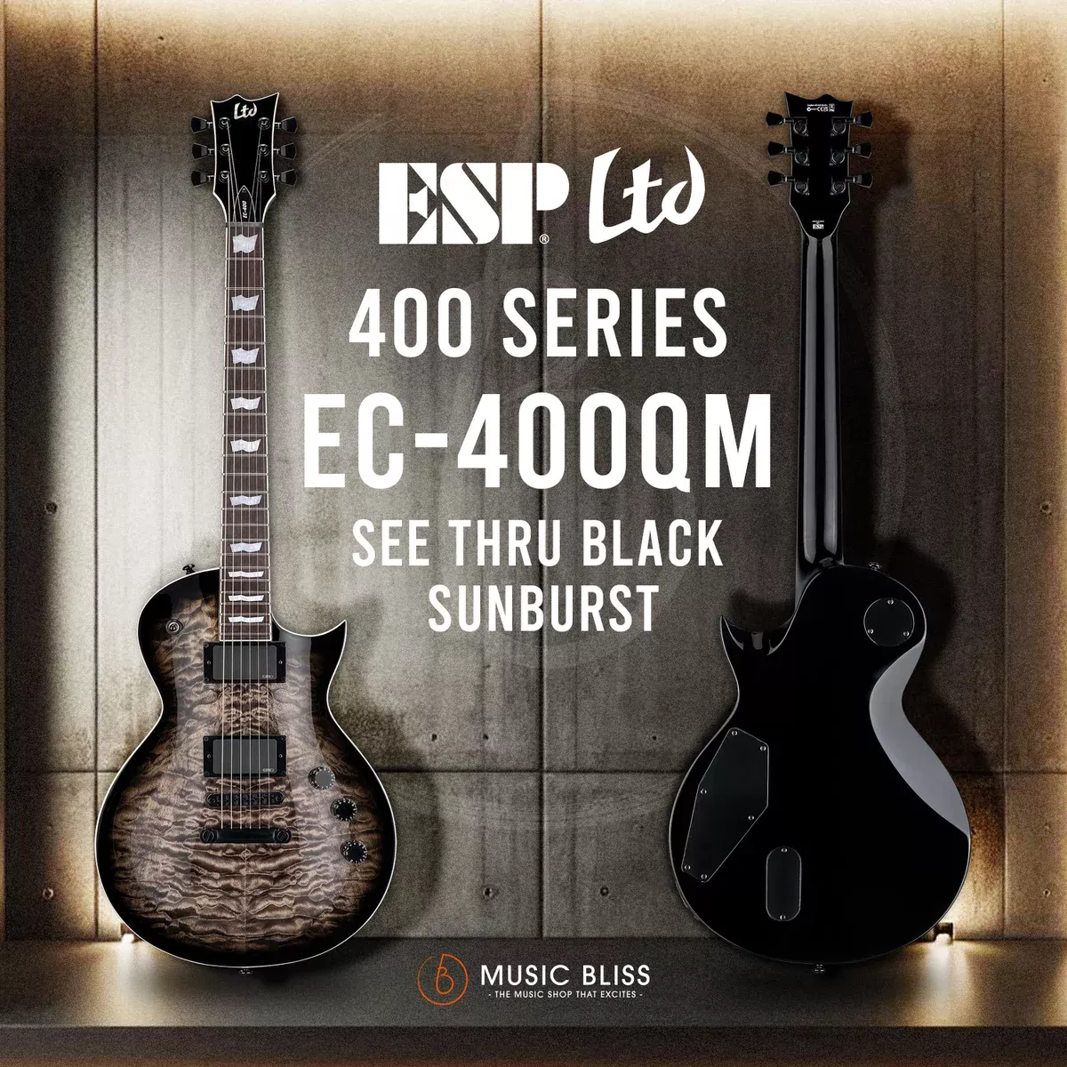 ESP LTD EC-400 Electric Guitar – See-thru Black Sunburst
