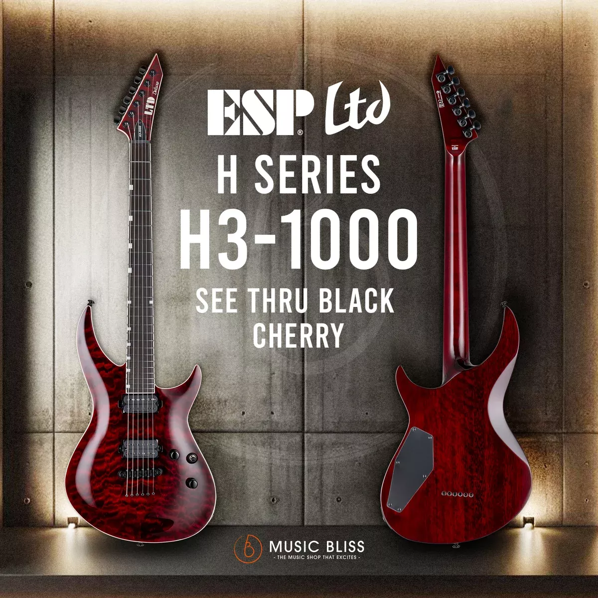 ESP LTD H3-1000 Electric Guitar - Black Cherry