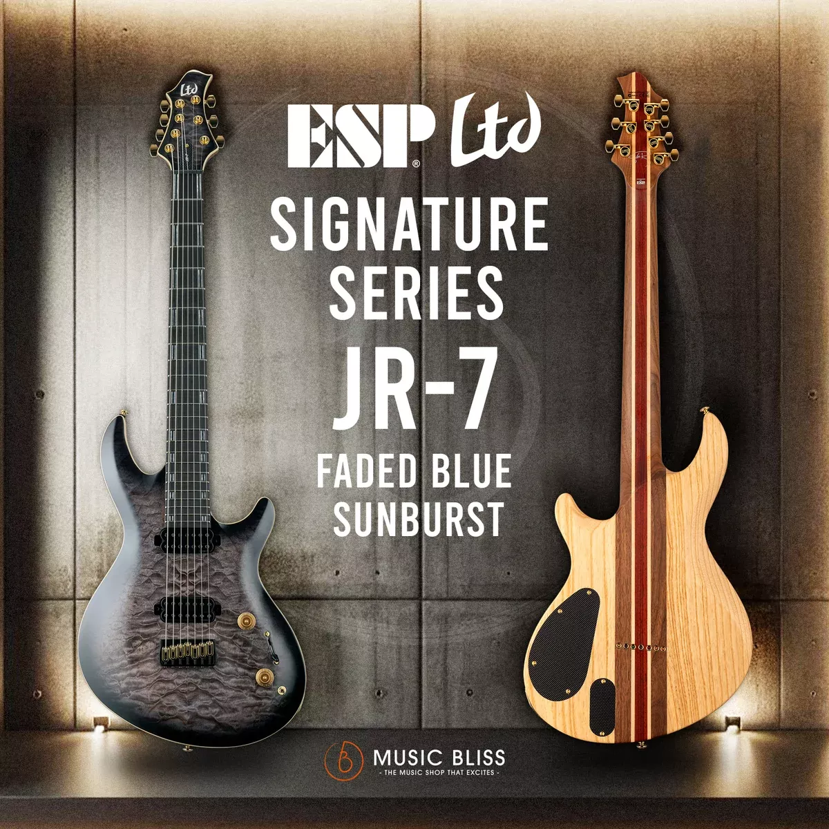 ESP LTD Javier Reyes JR-7 – Faded Blue Sunburst