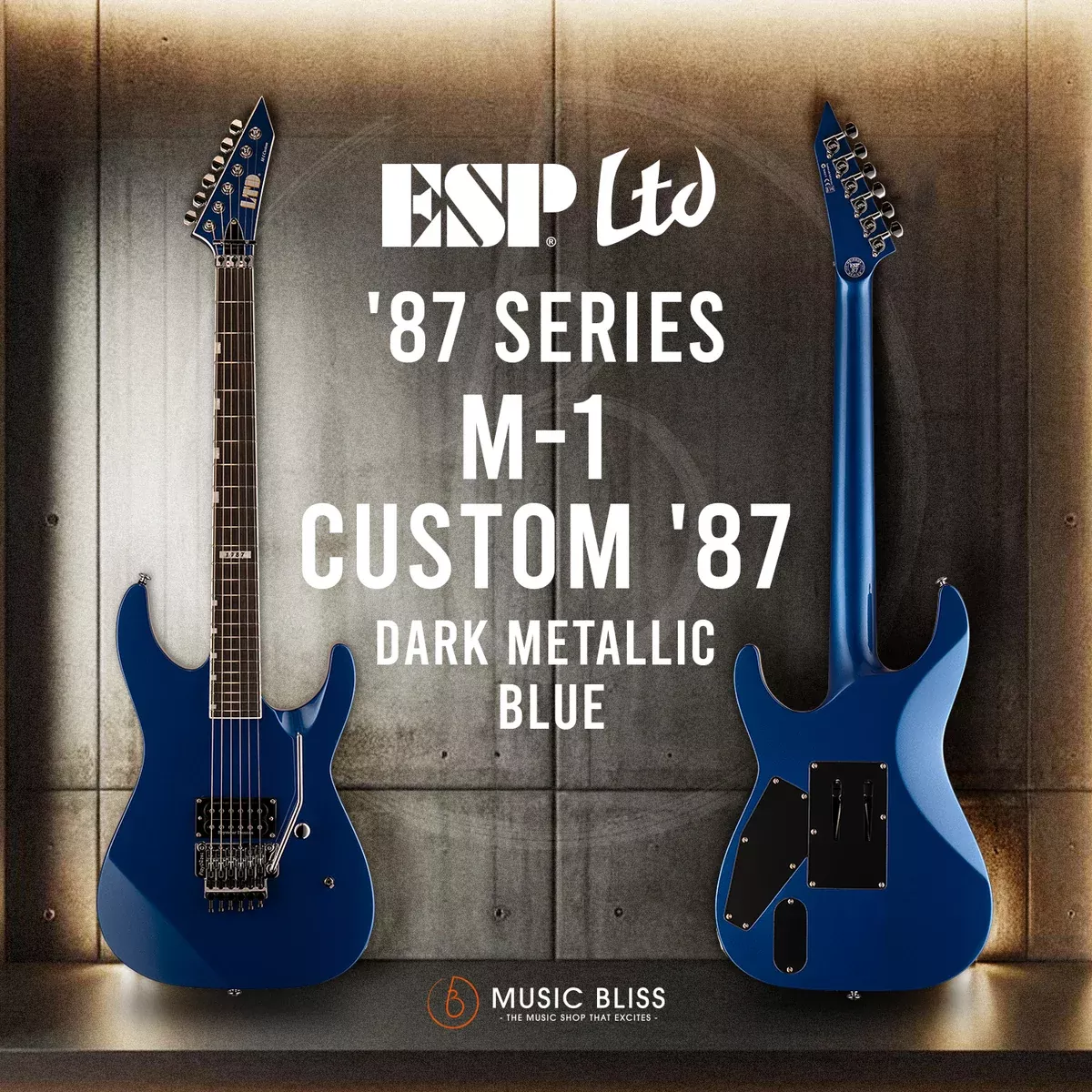 ESP LTD M-1 Custom '87 FR - Dark Metallic Blue