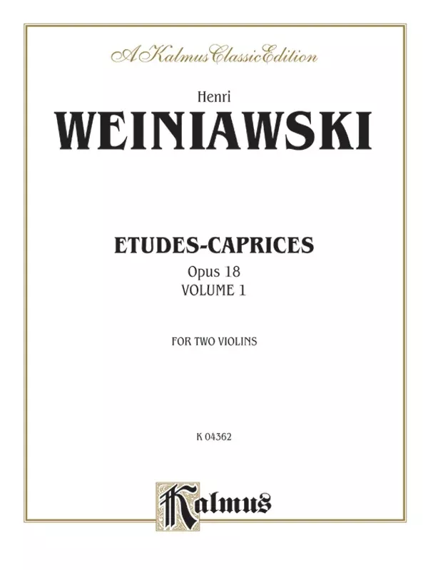 Etudes-Caprices, Opus 18: Violin Book