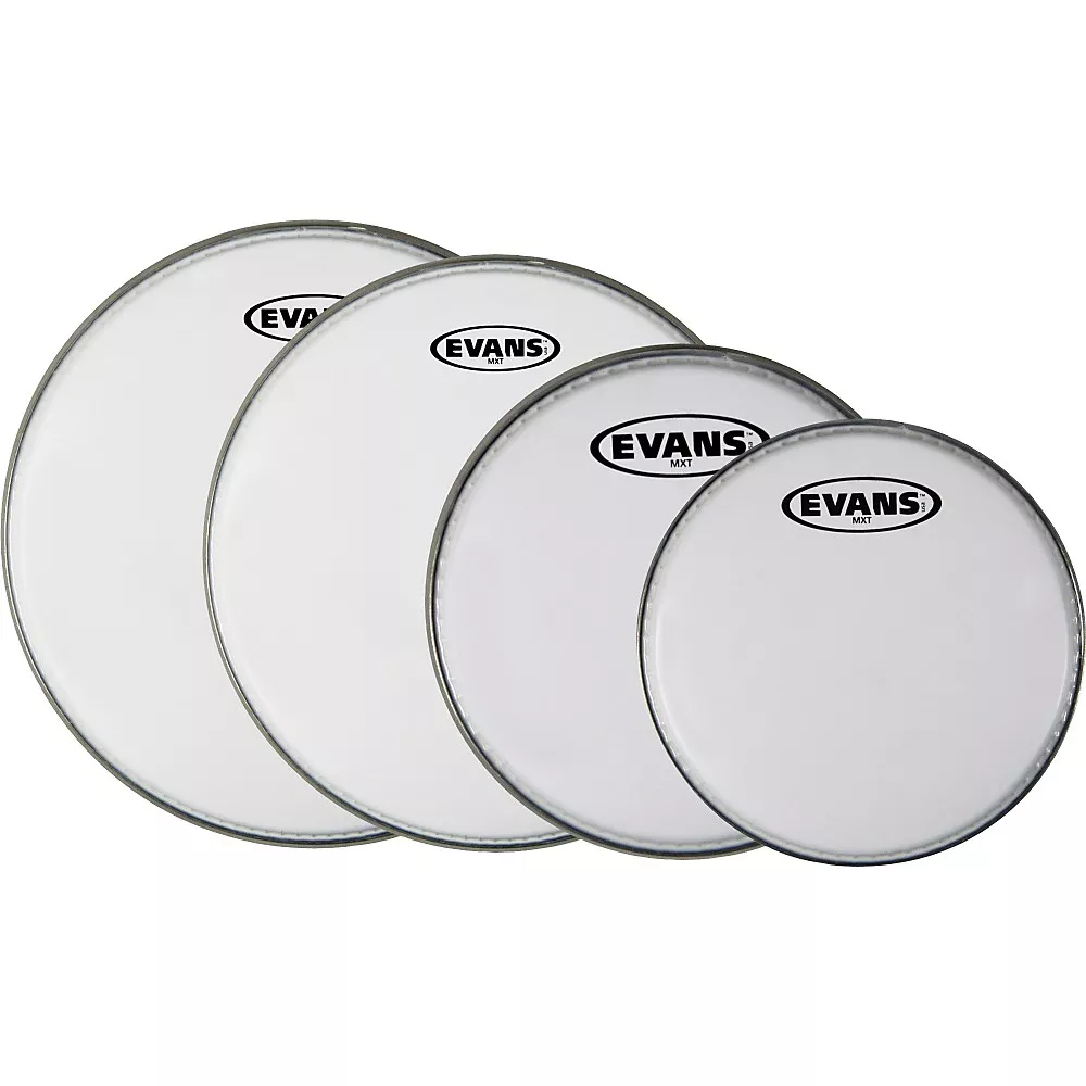 EVANS MX White Tenor Drum Head 4-Pack