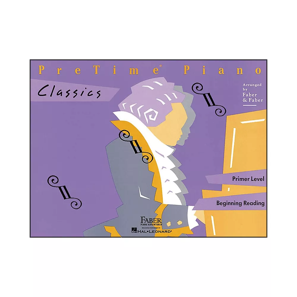 Faber Piano Adventures Pretime Piano Classics Book Primer Level for Beginning Reading - Faber Piano