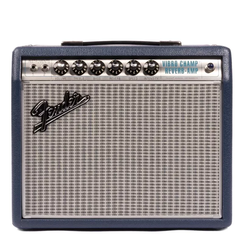 Fender ’68 Custom Vibro Champ Reverb 1×10 Combo Amplifier, Navy