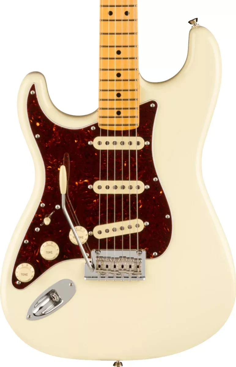 Fender American Professional II Stratocaster Left Hand, Maple Fingerboard in Olympic White