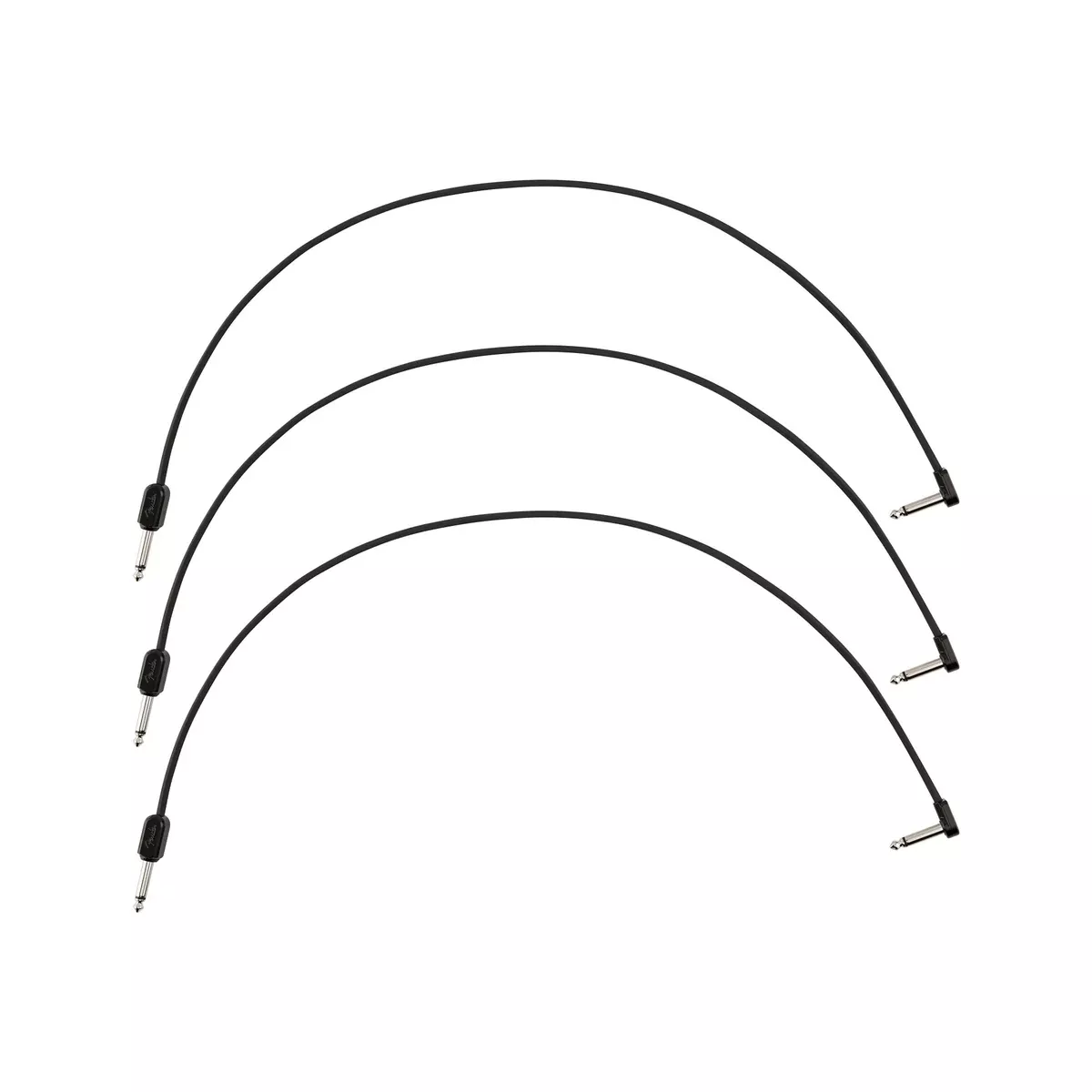 Fender Blockchain 24inch Patch Cable Kit, Straight to Right Angle, 3-Pack