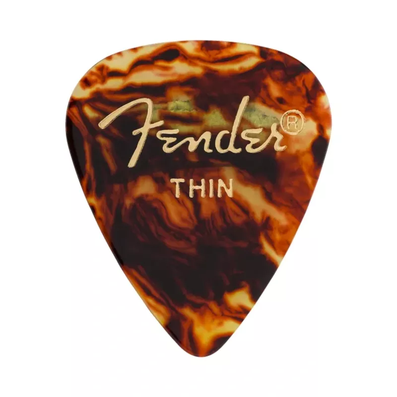 Fender Classic Celluloid Pick, Thin Gauge, 12 Pack