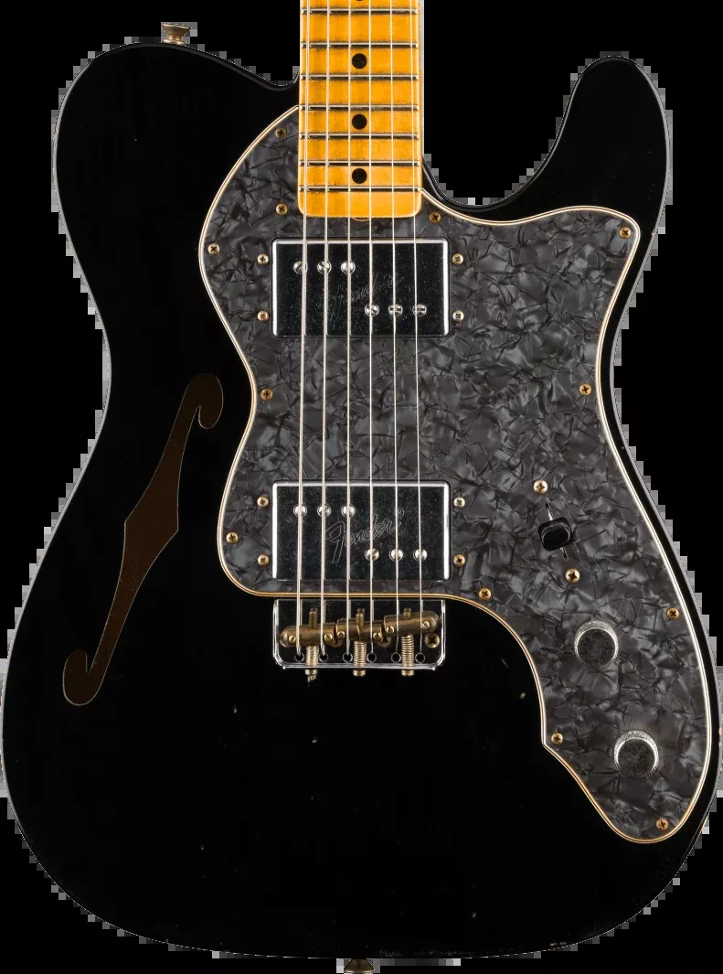 Fender Custom Shop 1970s Telecaster Thinline Journeyman in Aged Black