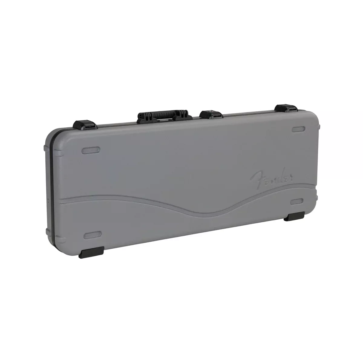 Fender Deluxe Molded Stratocaster/Telecaster Case, Silver w/ Blue Interior