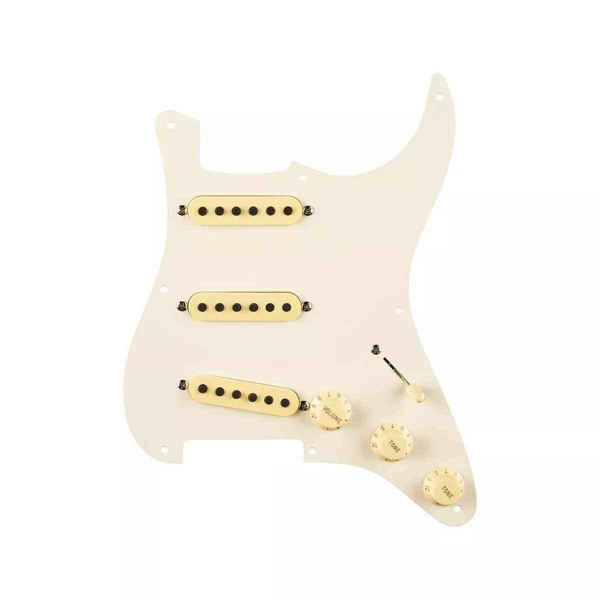 Fender Eric Johnson Prewired Stratocaster Pickguard, 1-Ply Parchment