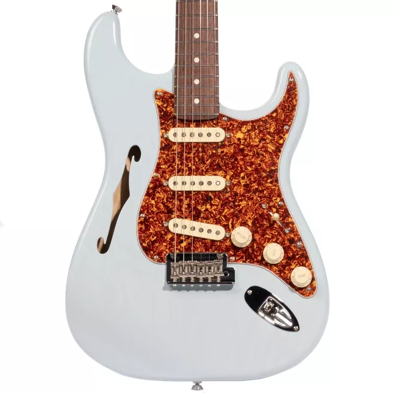 Fender Limited Edition American Professional II Stratocaster Thinline, Transparent Shell Pink