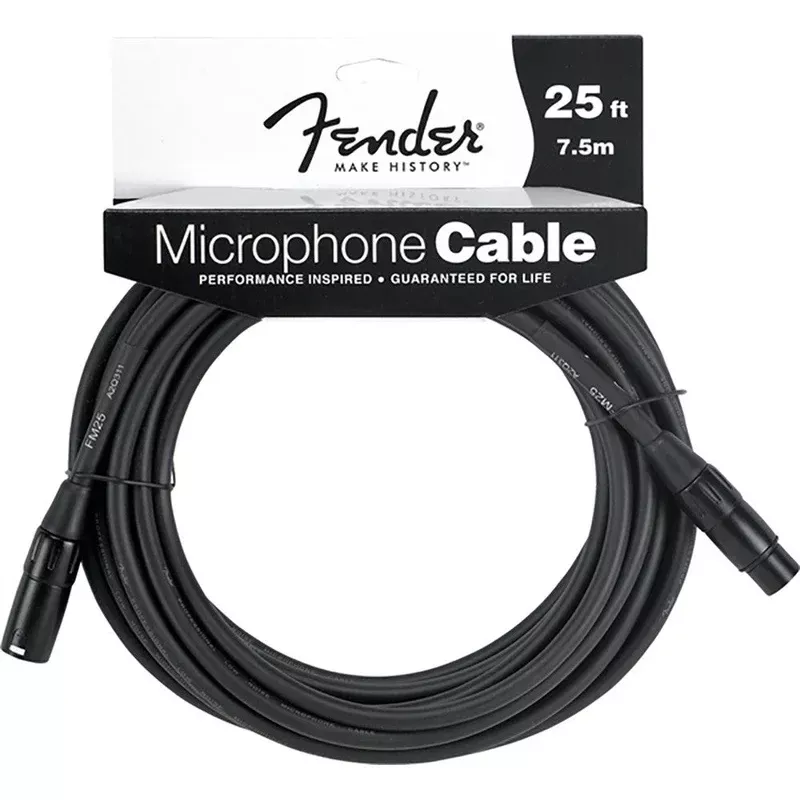 Fender Performance Series Microphone Cable – 25′ – Black