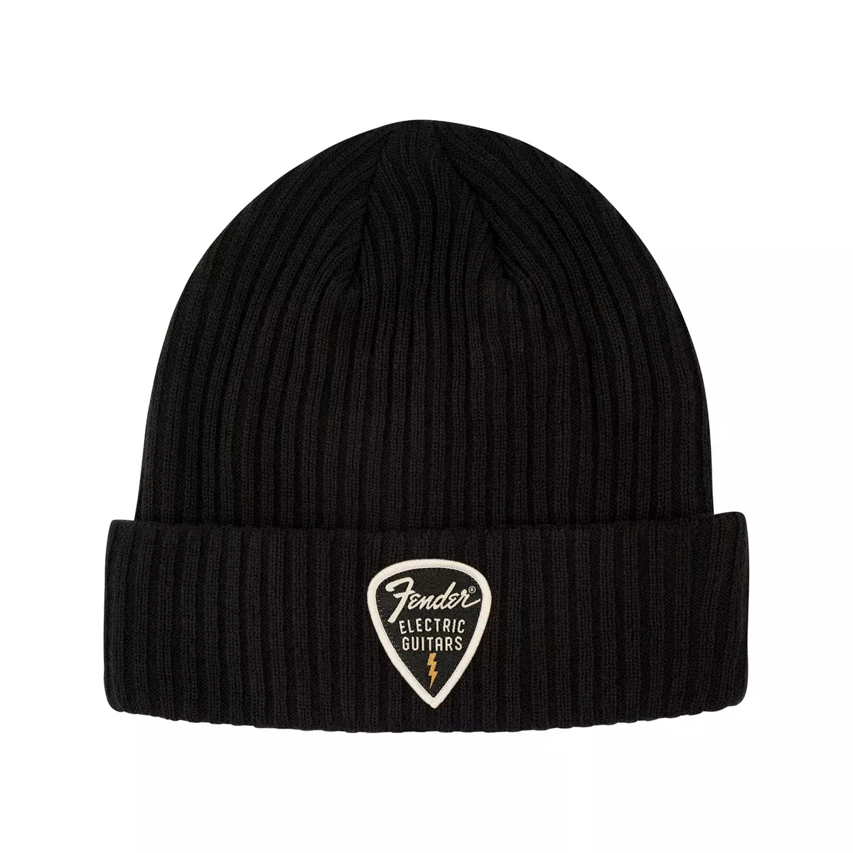 Fender Pick Patch Ribbed Beanie, Black