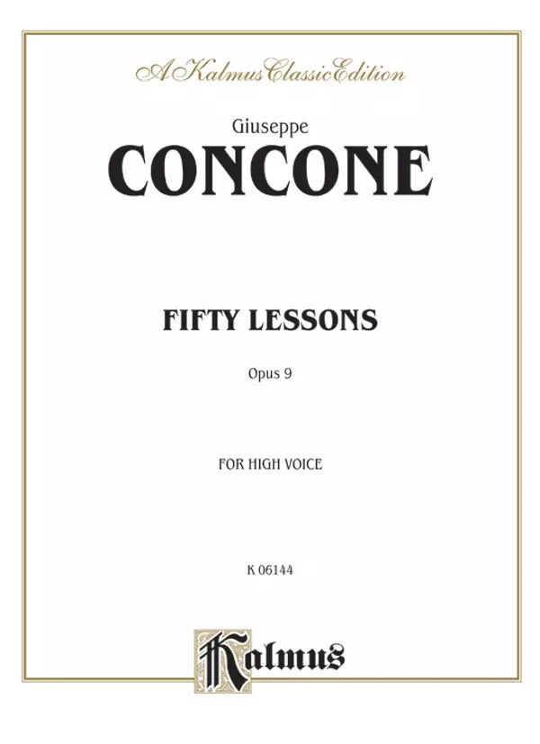 Fifty Lessons, Opus 9: High Voice Book