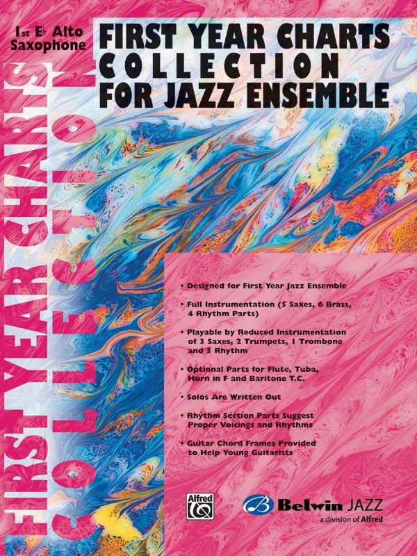 First Year Charts Collection for Jazz Ensemble: 1st E-flat Alto Saxophone Book
