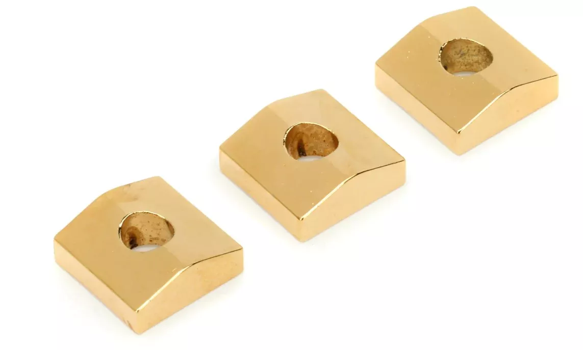 Floyd Rose FRNCBGP Original Series Nut Clamping Blocks – Gold (Set of 3)