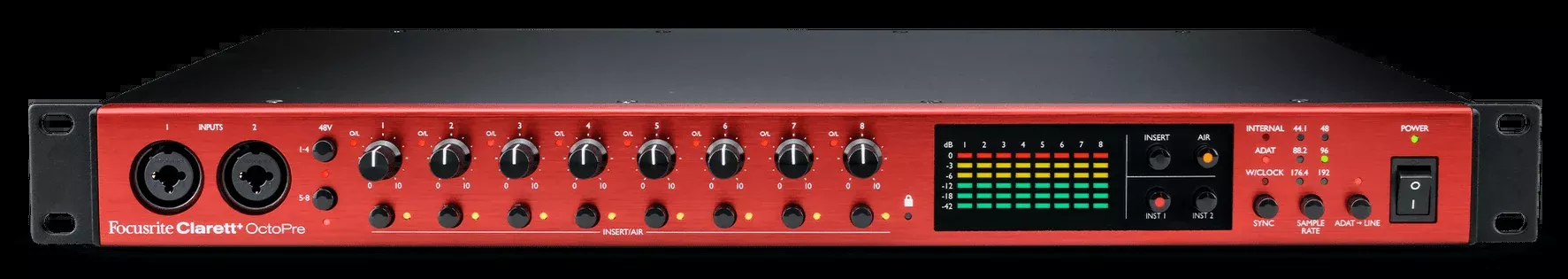 Focusrite Clarett+ OctoPre 8 channel ADAT Preamp