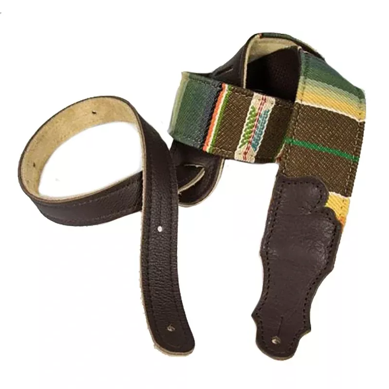 Franklin Strap 2” Saddle Blanket Strap With Cotton Backing And Chocolate Leather Ends