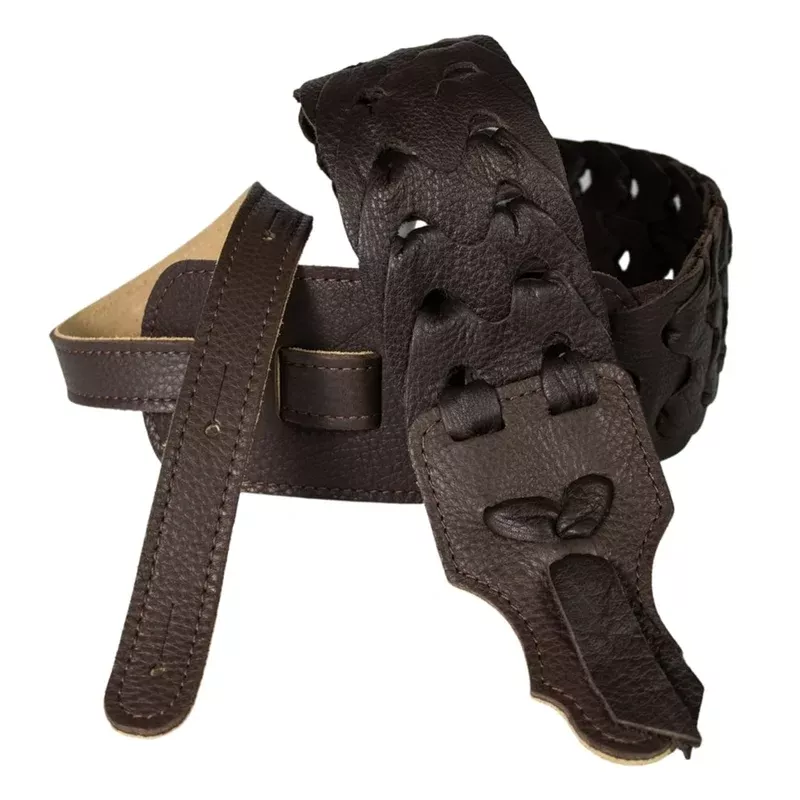Franklin Strap Link Glove Leather Straps – 3 Garment Leather Links – Chocolate
