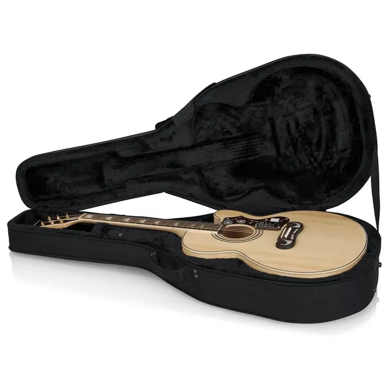 Gator Cases Rigid EPS Foam Lightweight Case For Jumbo Acoustic Guitars