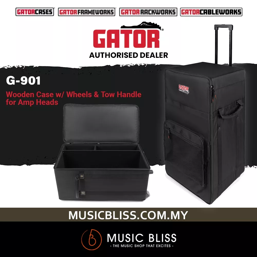 Gator G-901 Amplifier Case with Wheels and Tow Handle for Amp Heads