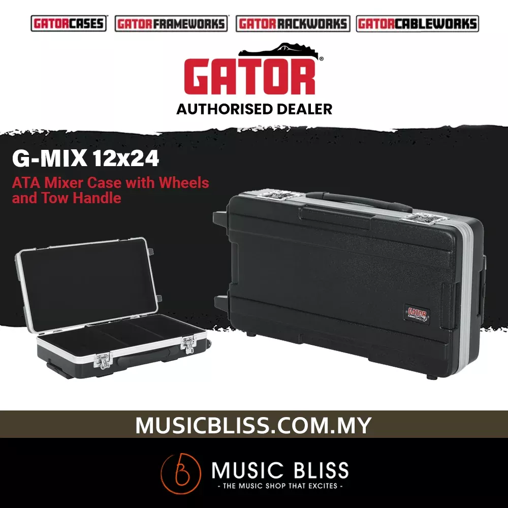 Gator G-MIX 12×24 ATA Mixer Case with Wheels and Tow Handle