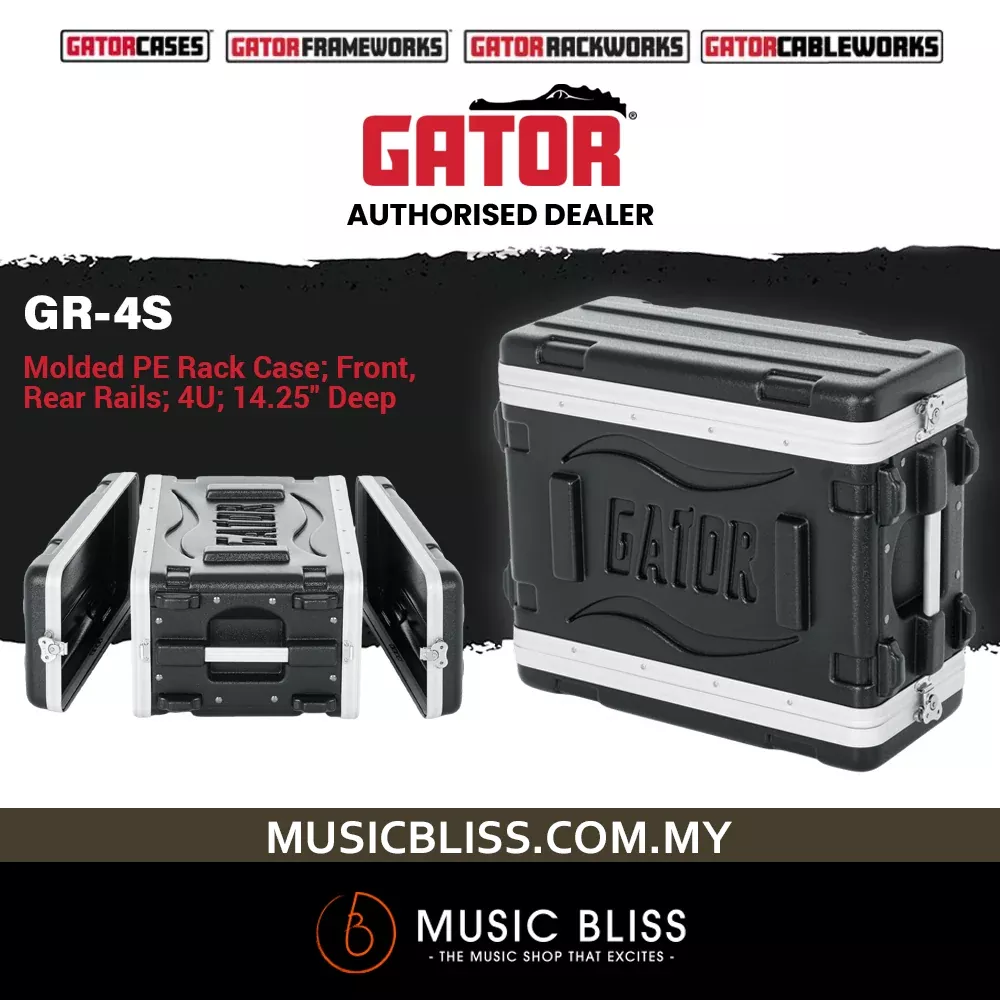 Gator GR-4S 4U Shallow Rack Case – 4 Rack Spaces