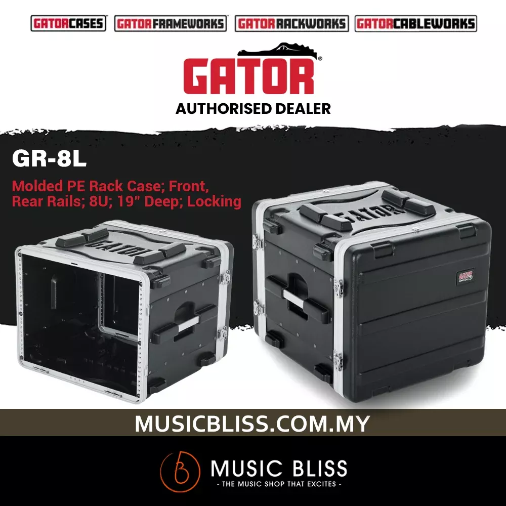 Gator GR-8L 8U Rack Case – 8 Rack Spaces