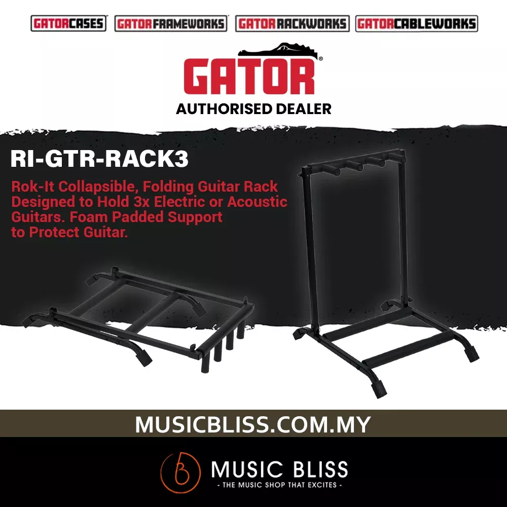 Gator Rok-It RI-GTR-RACK3 Guitar Rack for 3 Guitars