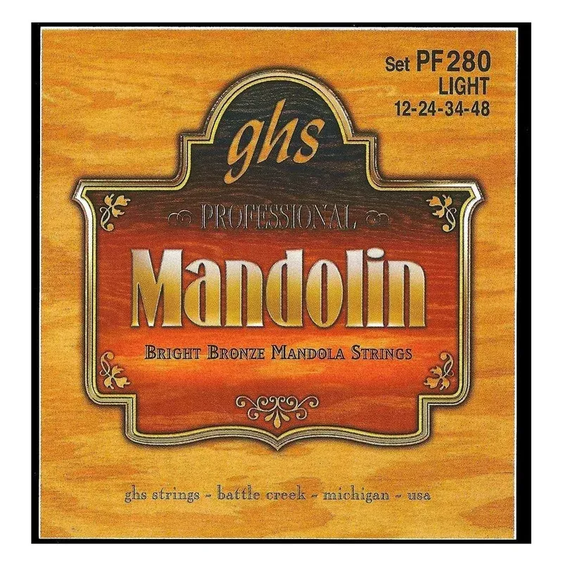 GHS PF280 Bright Bronze Light Gauge 8-String Mandola Strings