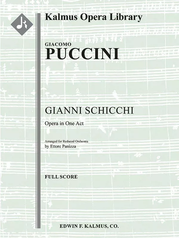 Gianni Schicchi (reduced orchestration): Light Opera, Orchestra Accompaniment, Conductor Score