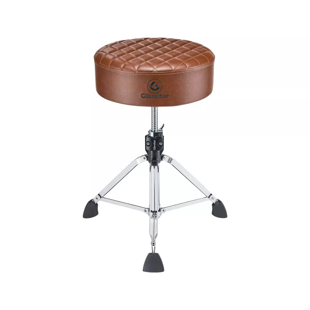 Gibraltar 9808RS-BR Stitched Round Drum Throne, Chestnut
