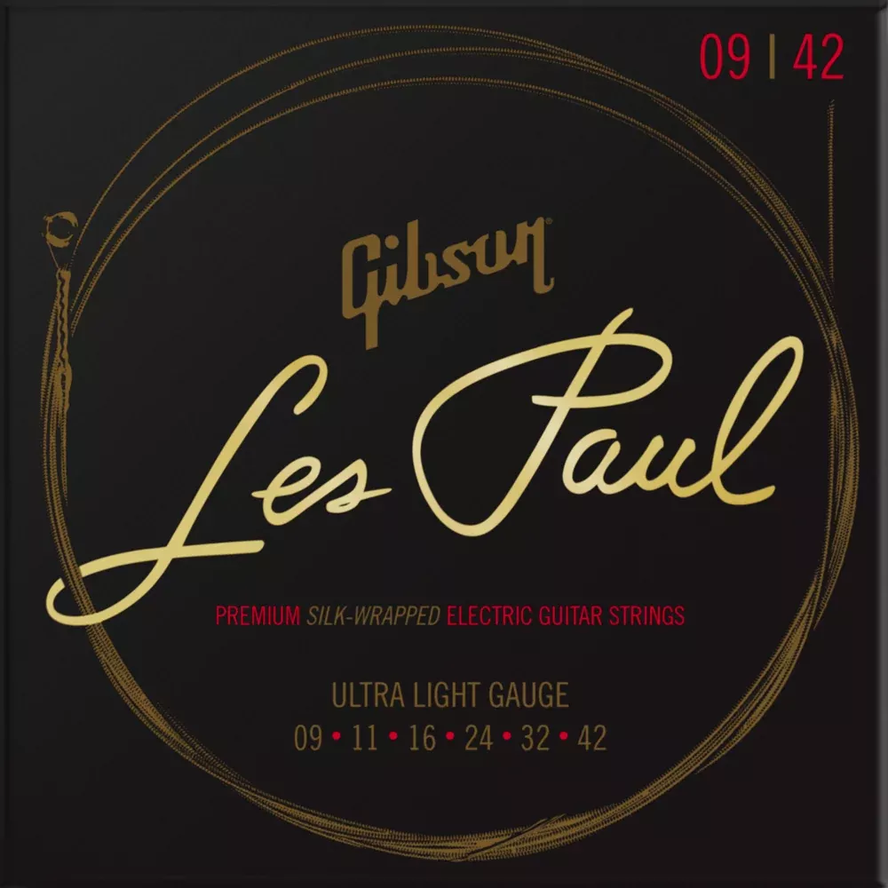 GIBSON ACCESSORIES LES PAUL PREMIUM ELECTRIC GUITAR STRINGS – .009-.042 ULTRA LIGHT (SEG-LES)