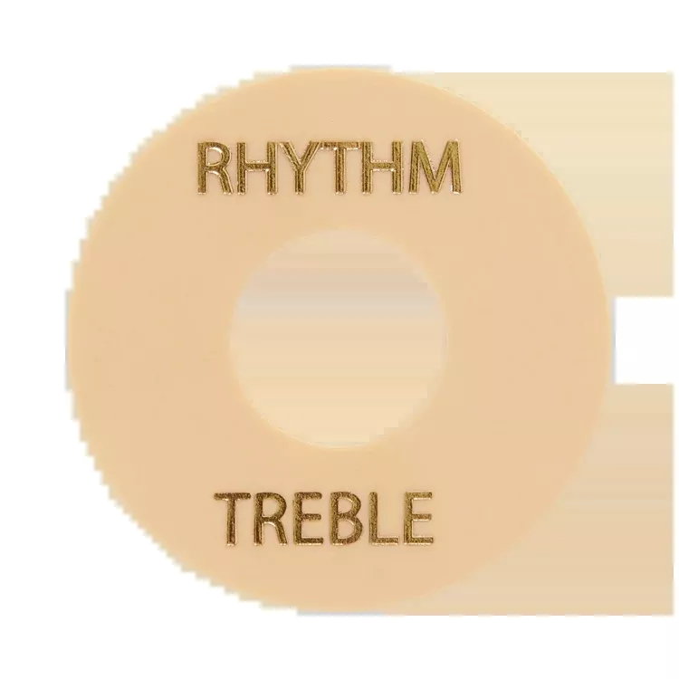 GIBSON ACCESSORIES TOGGLE SWITCH WASHER – CREAM W/ GOLD IMPRINT (PRWA-030)