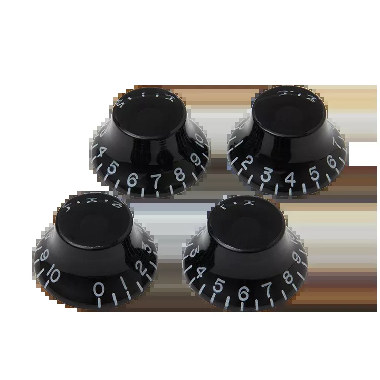 GIBSON ACCESSORIES TOP HAT KNOBS, 4PCS – BLACK (PRHK-010)