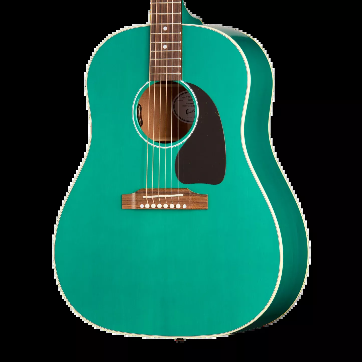 Gibson J-45 Standard Acoustic Electric Guitar in Translucent Teal