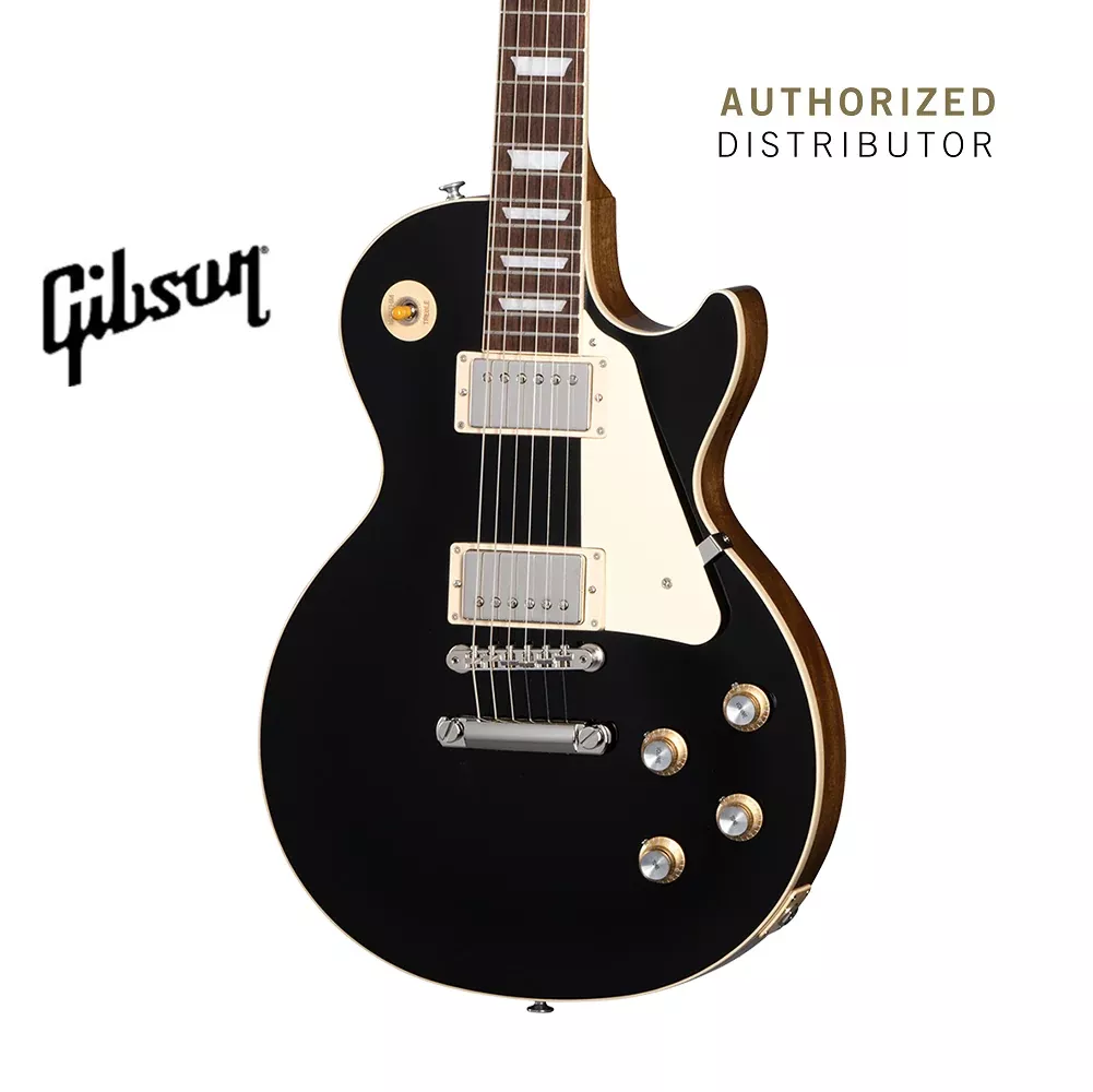 GIBSON LES PAUL STANDARD 60S PLAIN TOP ELECTRIC GUITAR – EBONY