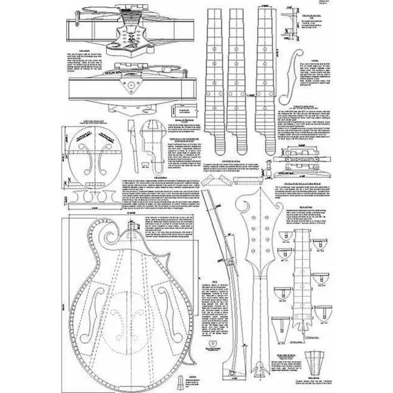 Gibson Lloyd Loar F-5 Mandolin Plans – Version 4