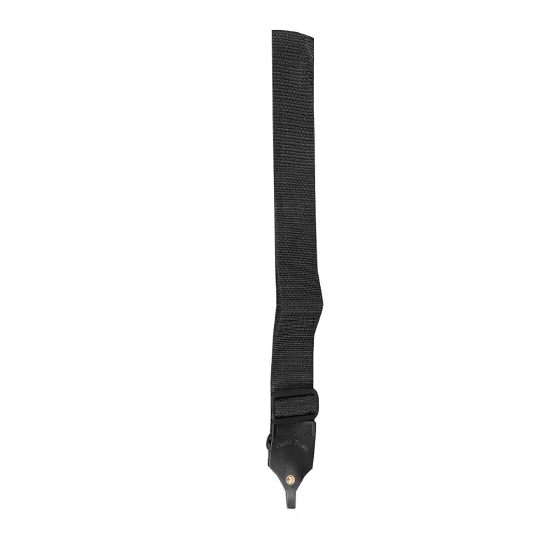 Gold Tone Black cloth strap with leather tabs, for banjo – CS-BK