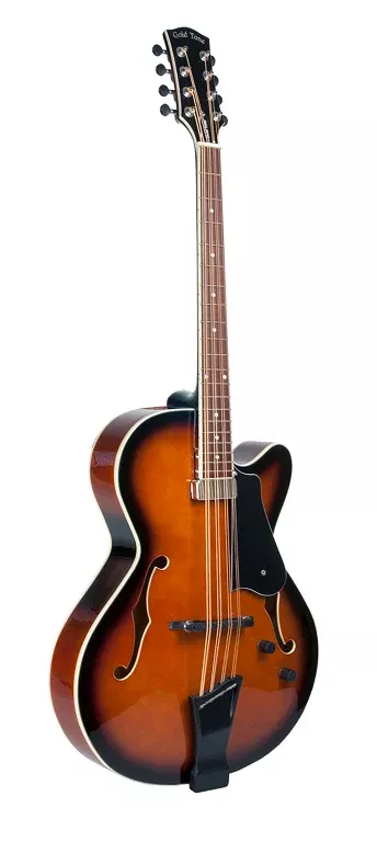 Gold Tone Mandocello guitar with pickup and case