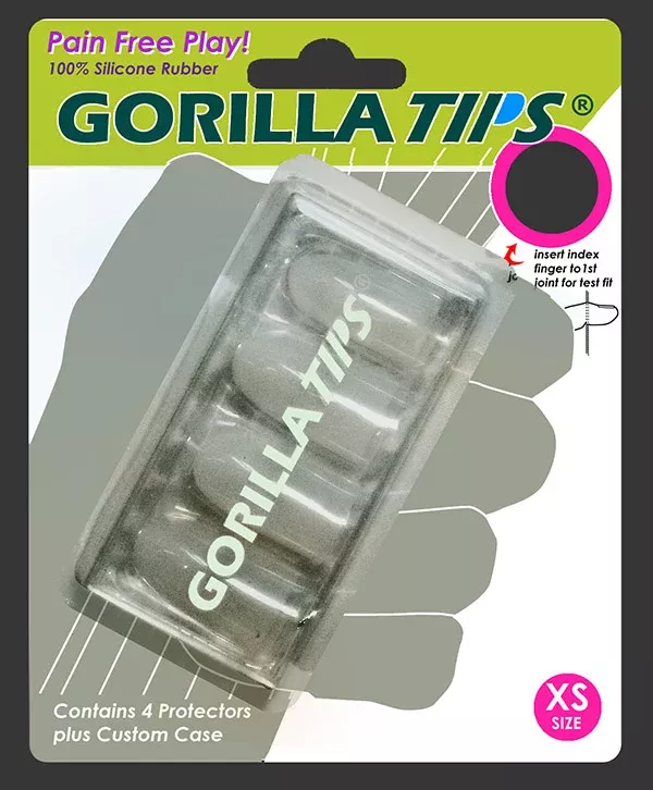 Gorilla Tips Fingertip Protectors Clear Size Extra Small: Guitar Accessory