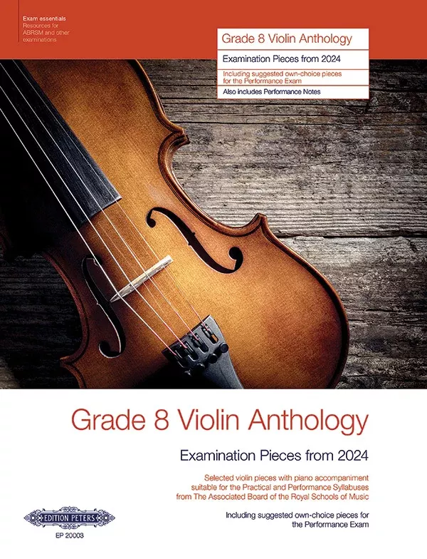 Grade 8 Violin Anthology from 2024: Violin Solo Book
