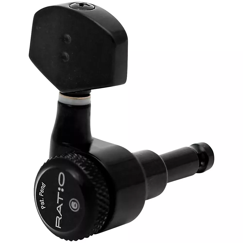 Graph Tech Electric Locking 3+3 Contemporary Tuning Machine Set 2-Pin Black