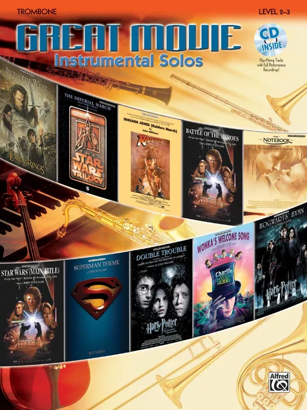 Great Movie Instrumental Solos: Trombone Book & CD